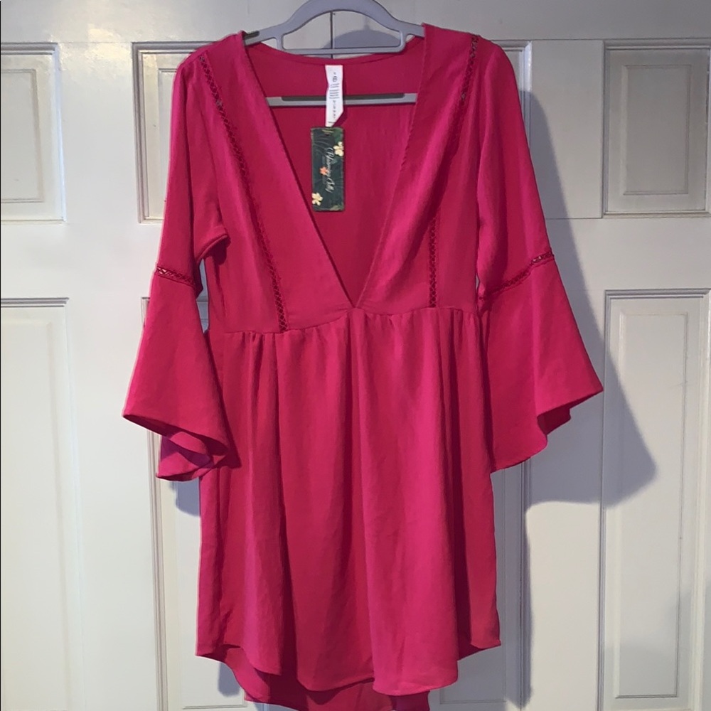 Blooming Jelly fuchsia cover up